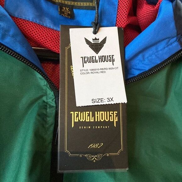 Jewel House Hooded Windbreaker / Rain Jacket 3X NWT - Picture 4 of 5